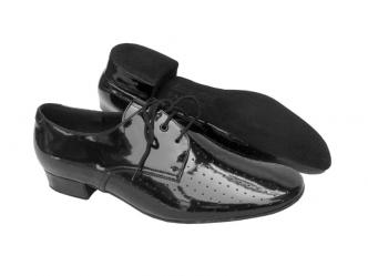Chaussures de danse hommes cuir noir  